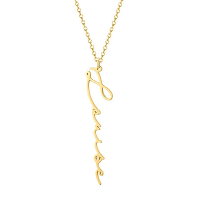 Vertical Elegant Signature Name Necklace-Novalico-__tab1:description,__tab2:shipping-policy-1,__tab3:return-policy,Color_14K Gold Plated,Color_Rose Gold Plated,Color_Sterling Silver Plated,Number of Names_1 Name,Popular Themes_Original Nameplate,Popular Themes_Vertical Nameplates,Style_Personalized,Type_Necklaces