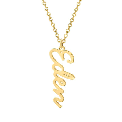 Vertical Cursive Style Name Necklace-Novalico-__tab1:description,__tab2:shipping-policy-1,__tab3:return-policy,Color_14K Gold Plated,Color_Rose Gold Plated,Color_Sterling Silver Plated,Number of Names_1 Name,Popular Themes_Original Nameplate,Popular Themes_Vertical Nameplates,Style_Personalized,Type_Necklaces
