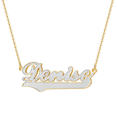 Two Tone Flat Head Name Necklace-Novalico-__tab1:description,__tab2:shipping-policy-1,__tab3:return-policy,Color_14K Gold Plated,Color_Rose Gold Plated,Color_Sterling Silver Plated,Number of Names_1 Name,Style_Personalized,Type_Necklaces