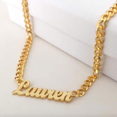 Cuban Link Cursive Name Necklace-Novalico-__tab1:description,__tab2:shipping-policy-1,__tab3:return-policy,Color_14K Gold Plated,Color_Rose Gold Plated,Color_Sterling Silver Plated,Popular Themes_Cuban Link Chain,Style_Personalized,Type_Necklaces