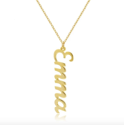 Vertical Carrie Name Necklace-Novalico-__tab1:description,__tab2:shipping-policy-1,__tab3:return-policy,Color_14K Gold Plated,Color_Rose Gold Plated,Color_Sterling Silver Plated,Number of Names_1 Name,Popular Themes_Original Nameplate,Style_Personalized,Type_Necklaces
