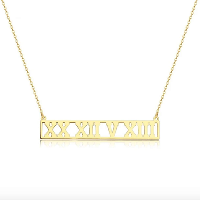 Roman Numeral Bar Plate Necklace-Novalico-__tab1:description,__tab2:shipping-policy-1,__tab3:return-policy,Color_14K Gold Plated,Color_Rose Gold Plated,Color_Sterling Silver Plated,Popular Themes_Bar Plate,Popular Themes_Birth Year,Popular Themes_Couples,Popular Themes_Mothers Gifts,Popular Themes_Roman Numeral Numbers,Style_Personalized,Type_Necklaces