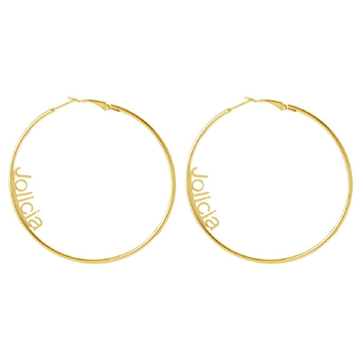 Personalized Bold Name Hoop Earrings-Novalico-__tab1:description,__tab2:shipping-policy-1,__tab3:return-policy,Color_14K Gold Plated,Color_Rose Gold Plated,Color_Sterling Silver Plated,Number of Names_1 Name,Style_Earrings,Style_Personalized