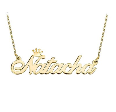 Crown Name Necklace-Novalico-__tab1:description,__tab2:shipping-policy-1,__tab3:return-policy,Color_14K Gold Plated,Color_Rose Gold Plated,Color_Sterling Silver Plated,Number of Names_1 Name,Popular Themes_Original Nameplate,Style_Personalized,Type_Necklaces
