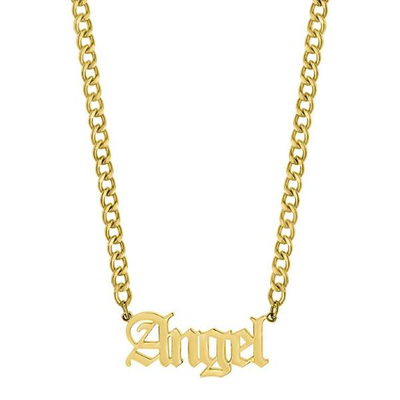 Old English Cuban Link Name Chain-Novalico-__tab1:description,__tab2:shipping-policy-1,__tab3:return-policy,Color_14K Gold Plated,Color_Rose Gold Plated,Color_Sterling Silver Plated,Number of Names_1 Name,Popular Themes_Cuban Link Chain,Popular Themes_Old English Font,Popular Themes_Original Nameplate,Style_Personalized,Type_Necklaces