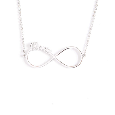 Single Name Infinity Necklace-Novalico-__tab1:description,__tab2:shipping-policy-1,__tab3:return-policy,Color_14K Gold Plated,Color_Rose Gold Plated,Color_Sterling Silver Plated,Number of Names_1 Name,Popular Themes_Infinity Collection,Style_Personalized,Type_Necklaces