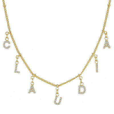 Link Chain CZ Personalized Choker-Novalico-__tab1:description,__tab2:shipping-policy-1,__tab3:return-policy,Color_14K Gold Plated,Number of Names_1 Name,Popular Themes_CZ Diamonds,Popular Themes_Hanging Letters,Popular Themes_Mothers Gifts,Style_Personalized,Type_Necklaces