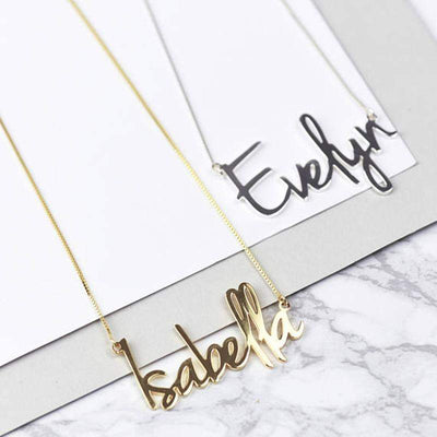 Cursive Style Name Necklace-NovaLico-__tab1:description,__tab2:shipping-policy-1,__tab3:return-policy,Color_14K Gold Plated,Color_Rose Gold Plated,Color_Sterling Silver Plated,Number of Names_1 Name,Popular Themes_Original Nameplate,Style_Personalized,Type_Necklaces