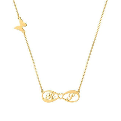 Butterfly Couples Infinity Name Necklace-Novalico-__tab1:description,__tab2:shipping-policy-1,__tab3:return-policy,Color_14K Gold Plated,Color_Rose Gold Plated,Color_Sterling Silver Plated,Number of Names_1 Name,Number of Names_2 Names,Popular Themes_Couples,Popular Themes_CZ Diamonds,Popular Themes_Hearts,Popular Themes_Infinity Collection,Popular Themes_Initial,Popular Themes_Mothers Gifts,Popular Themes_Original Nameplate,Style_Personalized,Type_Necklaces